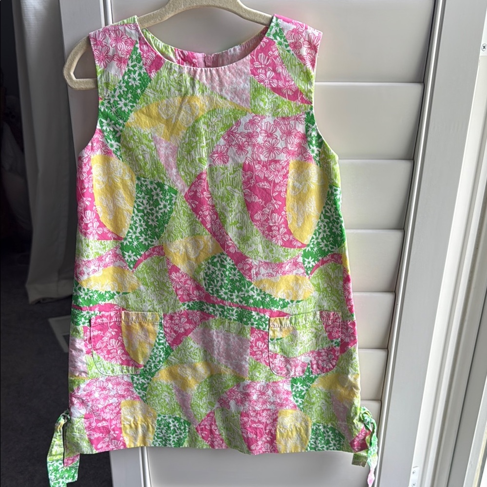 Lilly Pulitzer Multicolored Sheath Dress Sleeveless Crew Neck